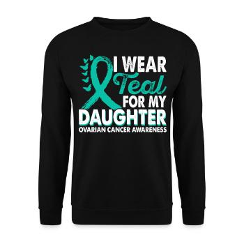 Wear teal for Month of Consciousness - Unisex Sweatshirt - black - Front - Alina (178cm) & Michal (187cm)