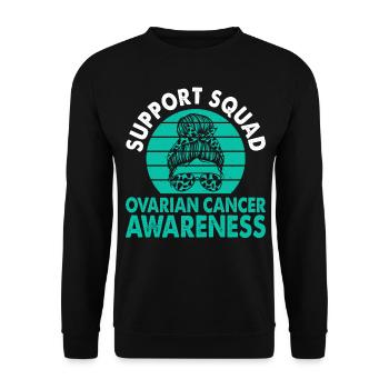 Support Squad Awareness Month for - Unisex Sweatshirt - black - Front - Alina (178cm) & Michal (187cm)