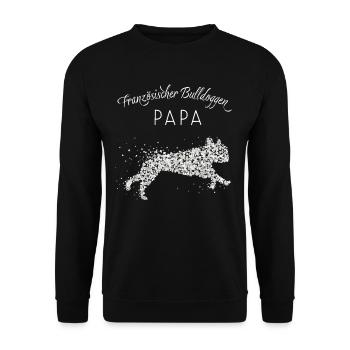 French Bulldogs Dog Owners Dog Daddy - Unisex Sweatshirt - black - Front - Alina (178cm) & Michal (187cm)