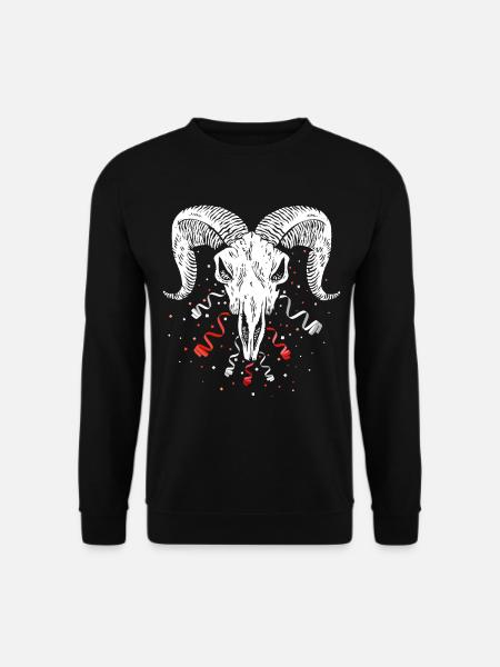 Köln Cologne Konfetti Geißbock Fussball Rut Wiess - Unisex Pullover - Schwarz