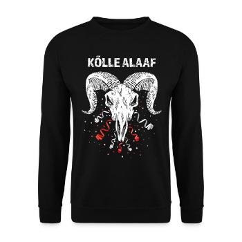 Kölle Alaaf Karneval Konfetti Fussball Rot Weiß - Unisex Pullover - Schwarz - Vorne - Alina (178cm) & Michal (187cm)