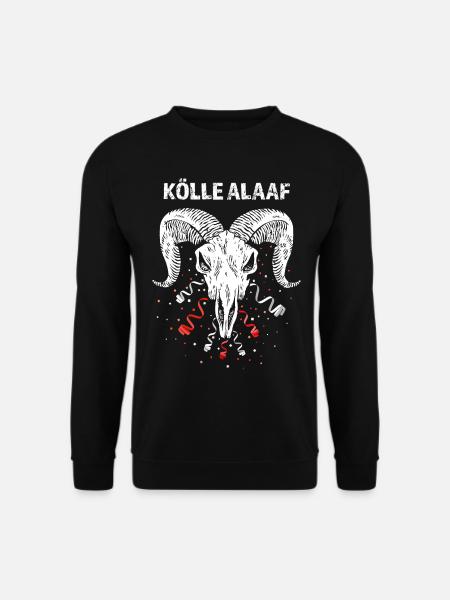 Kölle Alaaf Karneval Konfetti Fussball Rot Weiß - Unisex Pullover - Schwarz