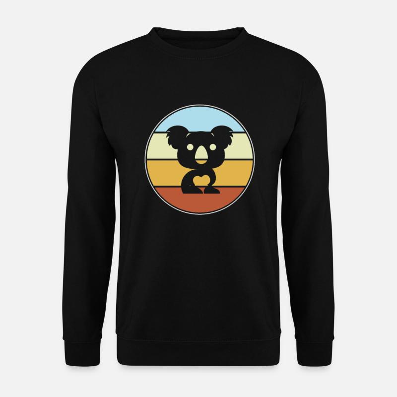 Koala Bär Retro - Unisex Pullover - Schwarz