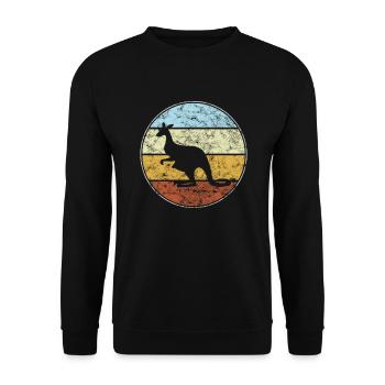 Kangourou Rétro - Sweat-shirt Unisexe - noir - Devant - Alina (178cm) & Michal (187cm)