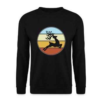 Moose Retro - Sweat-shirt Unisexe - noir - Devant - Alina (178cm) & Michal (187cm)