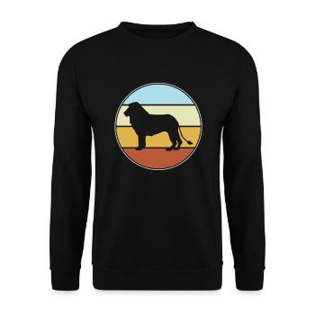 Lion rétro - Sweat-shirt Unisexe - noir - Devant - Alina (178cm) & Michal (187cm)