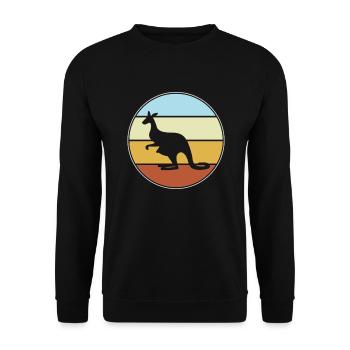 Kangourou Rétro - Sweat-shirt Unisexe - noir - Devant - Alina (178cm) & Michal (187cm)