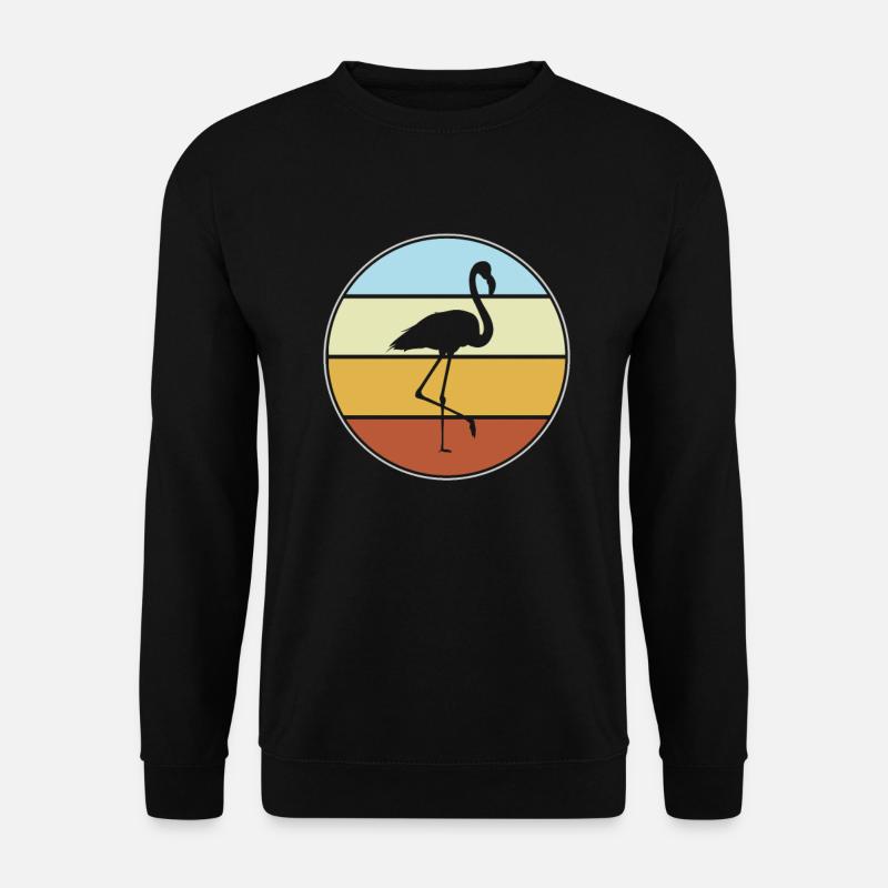 Flamant rose Rétro - Sweat-shirt Unisexe - noir