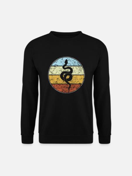 Serpent Rétro - Sweat-shirt Unisexe - noir