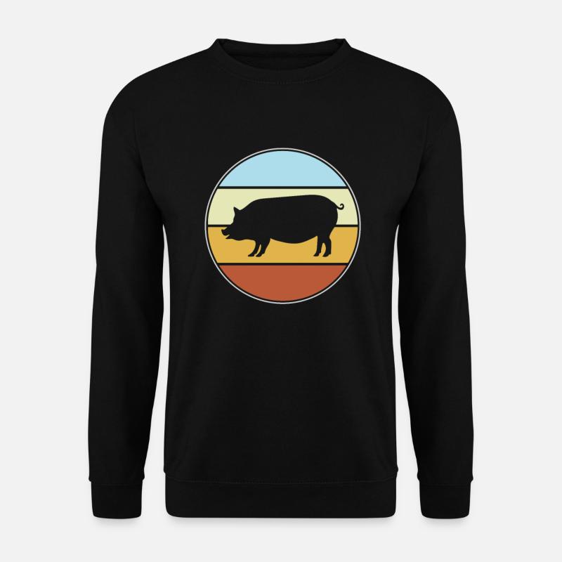 Pig Retro - Unisex Sweatshirt - black