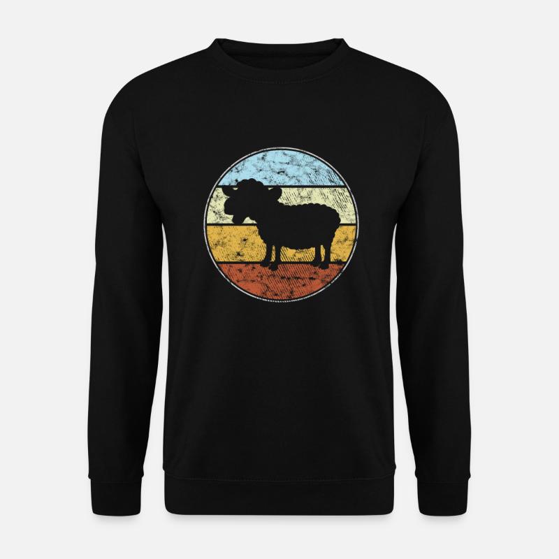 Schaf Retro - Unisex Pullover - Schwarz