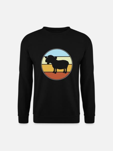Sheep Retro - Unisex Sweatshirt - black