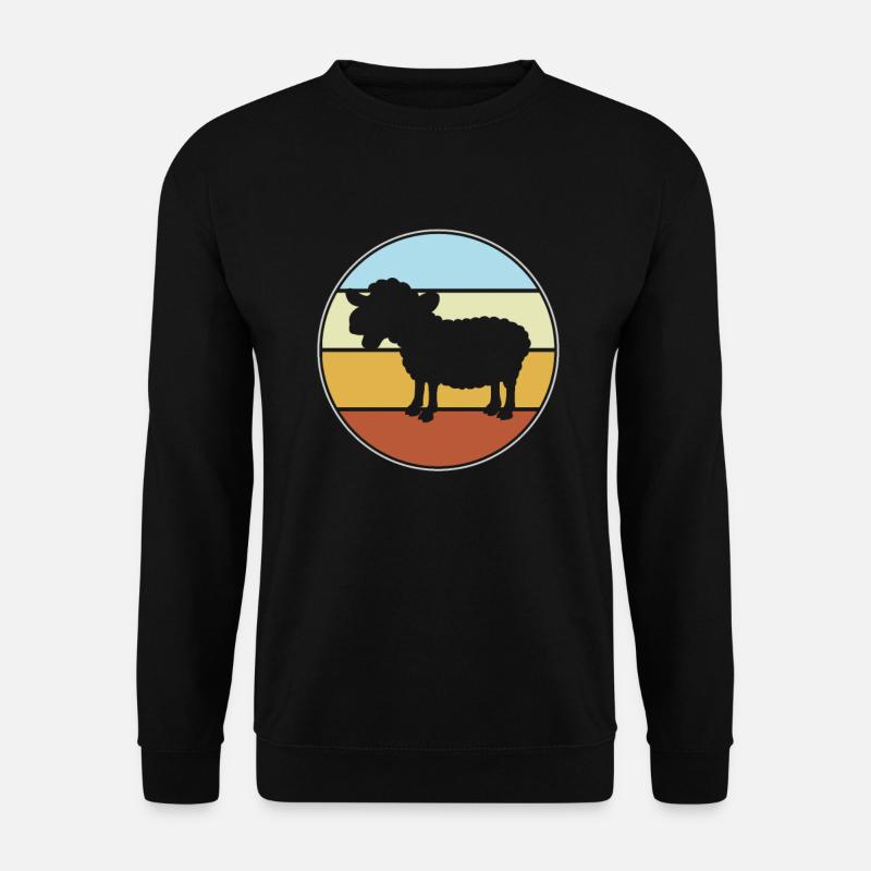 Schaf Retro - Unisex Pullover - Schwarz