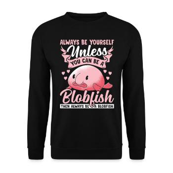 Soyez toujours vous-même Propriétaire Blobfish Blobfish - Sweat-shirt Unisexe - noir - Devant - Alina (178cm) & Michal (187cm)