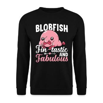 Fin Tactic Blobfish Propriétaire - Sweat-shirt Unisexe - noir - Devant - Alina (178cm) & Michal (187cm)