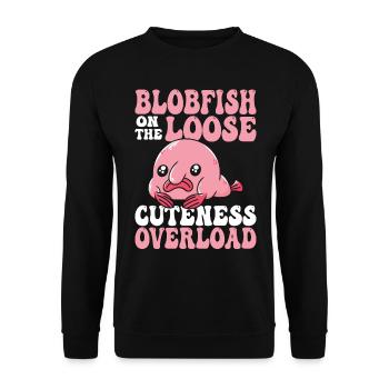 Blobfish owner cuteness overload - Unisex Sweatshirt - black - Front - Alina (178cm) & Michal (187cm)