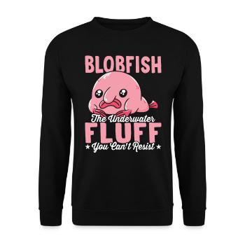 Blobfish-besitzer Unterwasserfluff - Unisex Pullover - Schwarz - Vorne - Alina (178cm) & Michal (187cm)