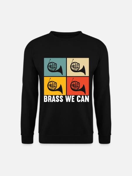 Horn Brass Instrument - Unisex Sweatshirt - black