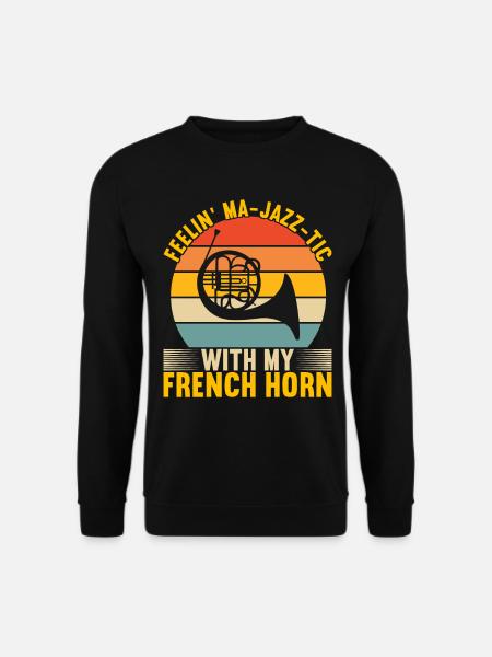 Horn Brass Instrument - Unisex Sweatshirt - black