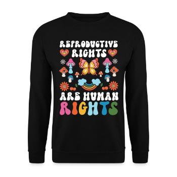 Feminist Reproductive Rights Are - Unisex Sweatshirt - black - Front - Alina (178cm) & Michal (187cm)