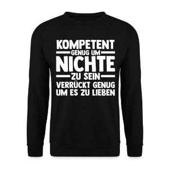 Nichte - Unisex Pullover - Schwarz - Vorne - Alina (178cm) & Michal (187cm)