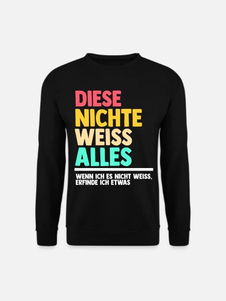 Nichte - Unisex Pullover - Schwarz