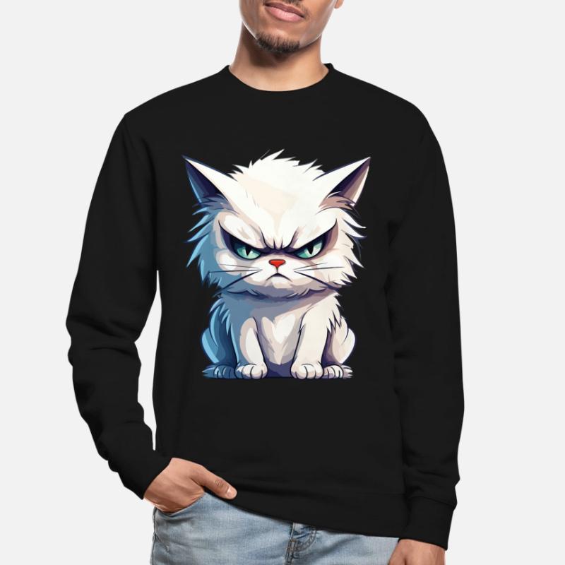 cat grumpy grumpy grumpy meow funny Unisex Sweatshirt