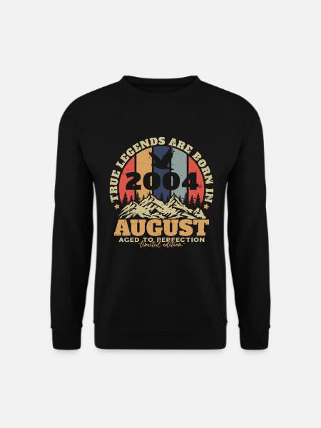 August 2004 Vintage Geburtstag Retro - Unisex Pullover - Schwarz