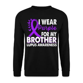 Portez du violet pour la sensibilisation au lupus de frère - Sweat-shirt Unisexe - noir - Devant - Alina (178cm) & Michal (187cm)