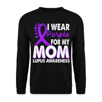 Portez du violet pour le mois de sensibilisation au lupus - Sweat-shirt Unisexe - noir - Devant - Alina (178cm) & Michal (187cm)