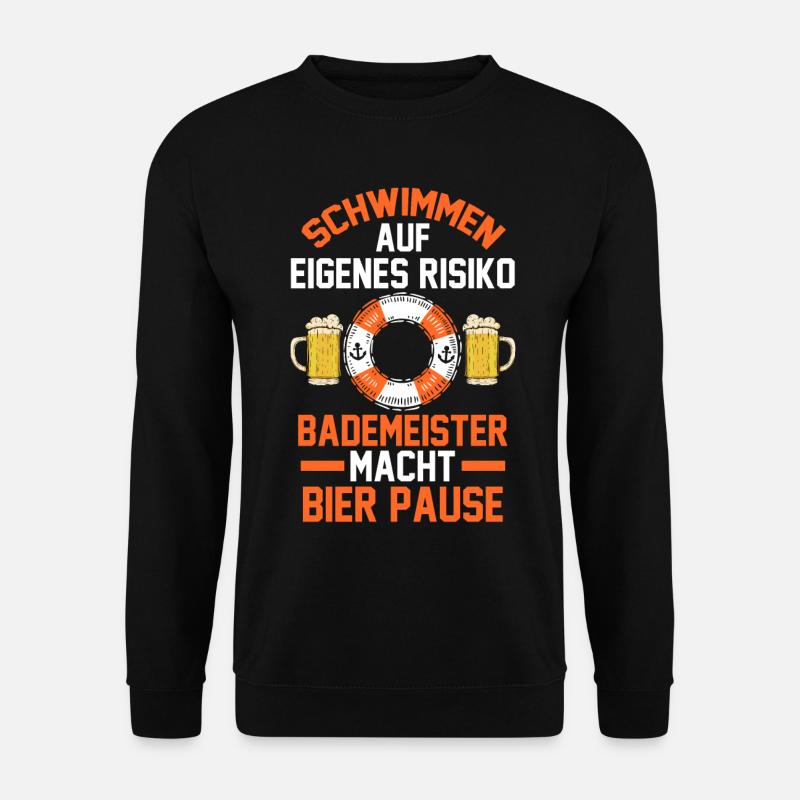 Rettungsschwimmer Bier Bademeister - Unisex Pullover - Schwarz