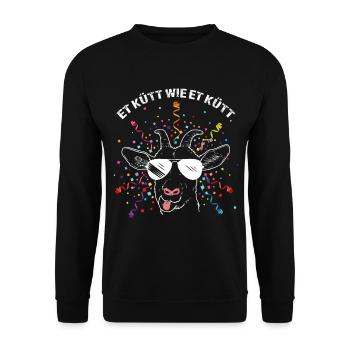 Et kütt wie et kütt Karneval Konfetti Fasching - Unisex Pullover - Schwarz - Vorne - Alina (178cm) & Michal (187cm)