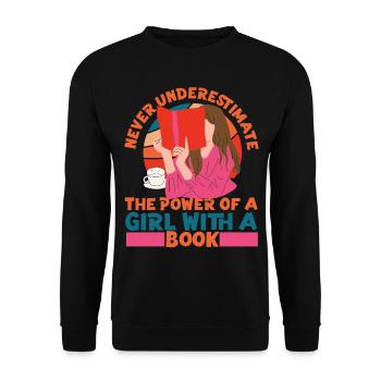 Les féministes ne sous-estiment jamais le - Sweat-shirt Unisexe - noir - Devant - Alina (178cm) & Michal (187cm)