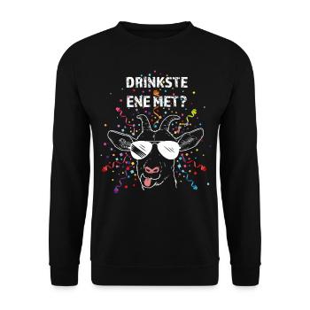 Drinkste ene met Echte Kölnerin Kölner Karneval - Unisex Pullover - Schwarz - Vorne - Alina (178cm) & Michal (187cm)