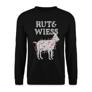 Köln Rot Weiß Geißbock Rut un Wiess Kölsch Kölner - Unisex Pullover - Schwarz - Vorne - Alina (178cm) & Michal (187cm)