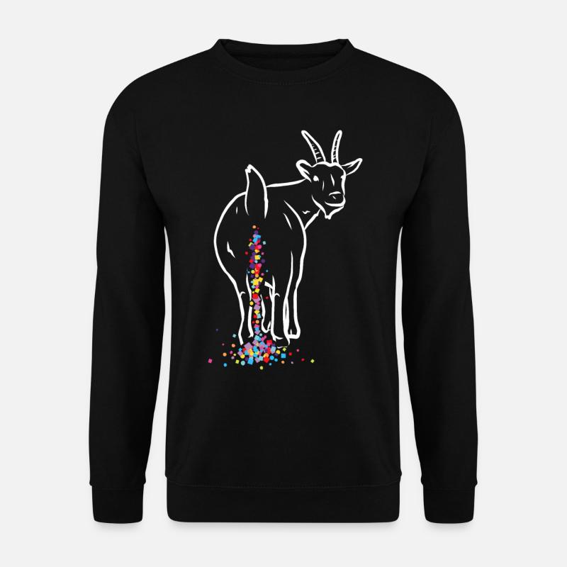 Konfetti Karneval Fasching Geißbock Kostümersatz - Unisex Pullover - Schwarz