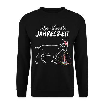 Konfetti Karneval Fasching Fasnacht 5. Jahreszeit - Unisex Pullover - Schwarz - Vorne - Alina (178cm) & Michal (187cm)
