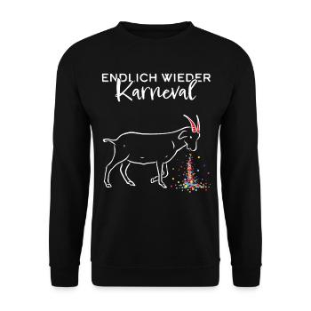 Konfetti Karneval Fasching 5. Jahreszeit Jecken - Unisex Pullover - Schwarz - Vorne - Alina (178cm) & Michal (187cm)