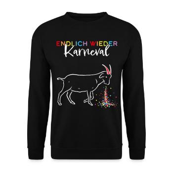 Konfetti Karneval Fasching Fastelovend Karnevalfan - Unisex Pullover - Schwarz - Vorne - Alina (178cm) & Michal (187cm)