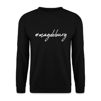 Magdeburg - Unisex Pullover - Schwarz - Vorne - Alina (178cm) & Michal (187cm)