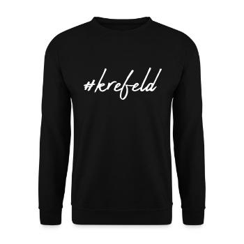 Krefeld - Unisex Pullover - Schwarz - Vorne - Alina (178cm) & Michal (187cm)