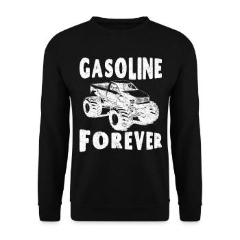 Gasoline Forever - Unisex Sweatshirt - black - Front - Alina (178cm) & Michal (187cm)