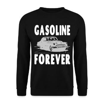 Gasoline Forever - Unisex Sweatshirt - black - Front - Alina (178cm) & Michal (187cm)
