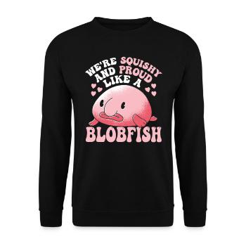 Stolz Wie Ein Blobfish-besitzer Blobfishes Lover - Unisex Pullover - Schwarz - Vorne - Alina (178cm) & Michal (187cm)