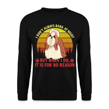 Je n’aboie pas toujours la nuit, mais quand je le fais - Sweat-shirt Unisexe - noir - Devant - Alina (178cm) & Michal (187cm)