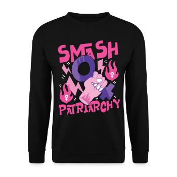 Le patriarcat féministe - Sweat-shirt Unisexe - noir - Devant - Alina (178cm) & Michal (187cm)