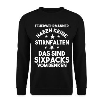 Feuerwehrmann Feuerwehr - Unisex Pullover - Schwarz - Vorne - Alina (178cm) & Michal (187cm)