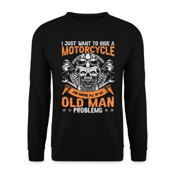 Je veux juste conduire une moto et ignorer tout - Sweat-shirt Unisexe - noir - Devant - Alina (178cm) & Michal (187cm)