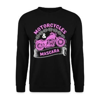 Motorcycles & Mascara - Unisex Sweatshirt - black - Front - Alina (178cm) & Michal (187cm)