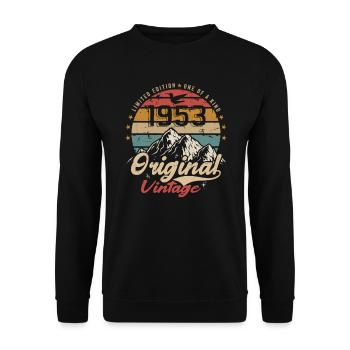 Original Vintage 1953 limited edition 1953 - Unisex Sweatshirt - black - Front - Alina (178cm) & Michal (187cm)